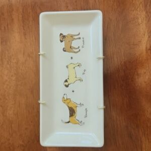 Puggle Catch All Dish or Wall Hanging Beagle + Pug = Puggle